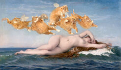 Alexandre Cabanel. The Birth of Venus. Cats are a girl’s best friends