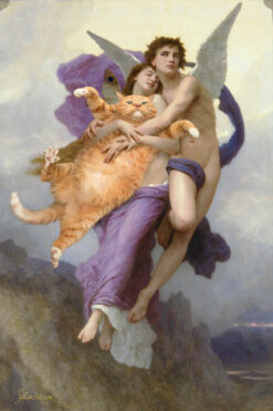 William-Adolphe Bouguereau. The Abduction of Psyche and the Fat Cat poster