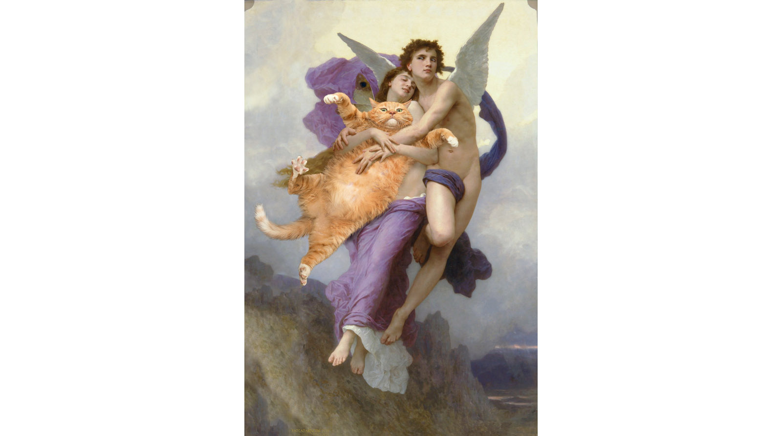William-Adolphe Bouguereau. The Abduction of Psyche and the Fat Cat