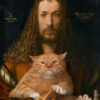 Canvas print Albrecht Dürer. Self-portrait with the furball