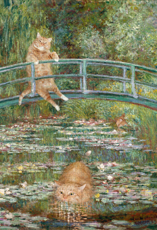 Claude Monet, Bathing in a Pond of Water Lilies jigsaw puzzle
