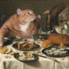 Pieter Claesz, Still Life with Turkey Pie and the Cat interested in it, Jigsaw puzzle