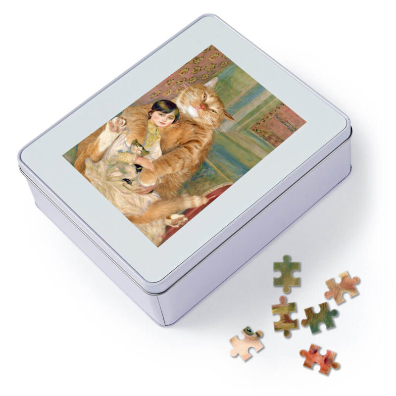 Pierre-Auguste Renoir. The Cat with Julie Manet. Jigsaw Puzzle box