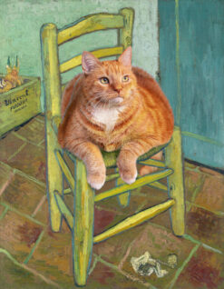 Vincent van Gogh, The Cat on Van Gogh’s Chair, canvas print