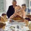 Norman Rockwell, Freedom from Want: Give you Turkey to the Cat. Jigsaw Puzzle