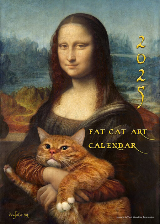 FatCatArt Wall Calendar 2025